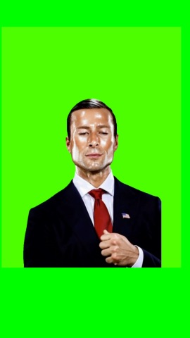 Glenn Powell Glossy green screen