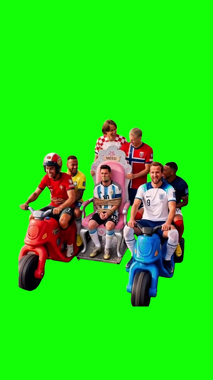 Goats Riding green screen