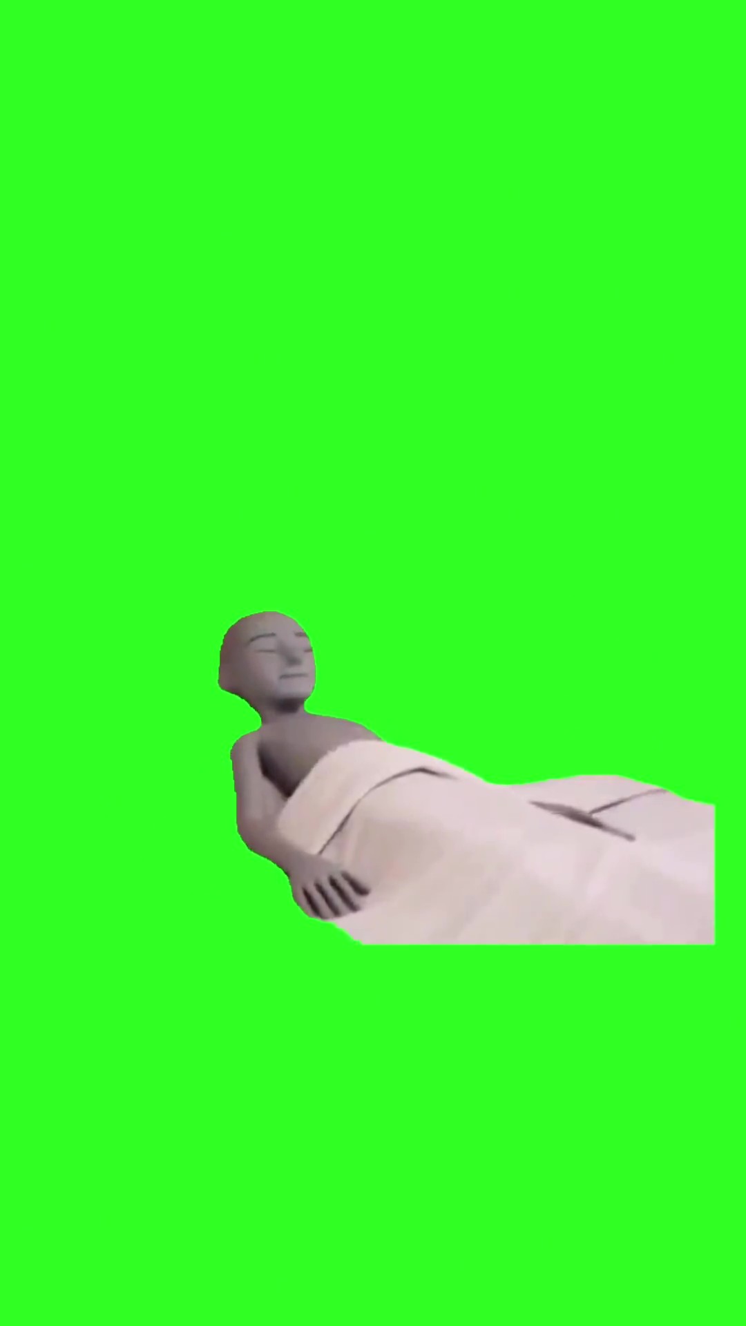 Going to bed green screen