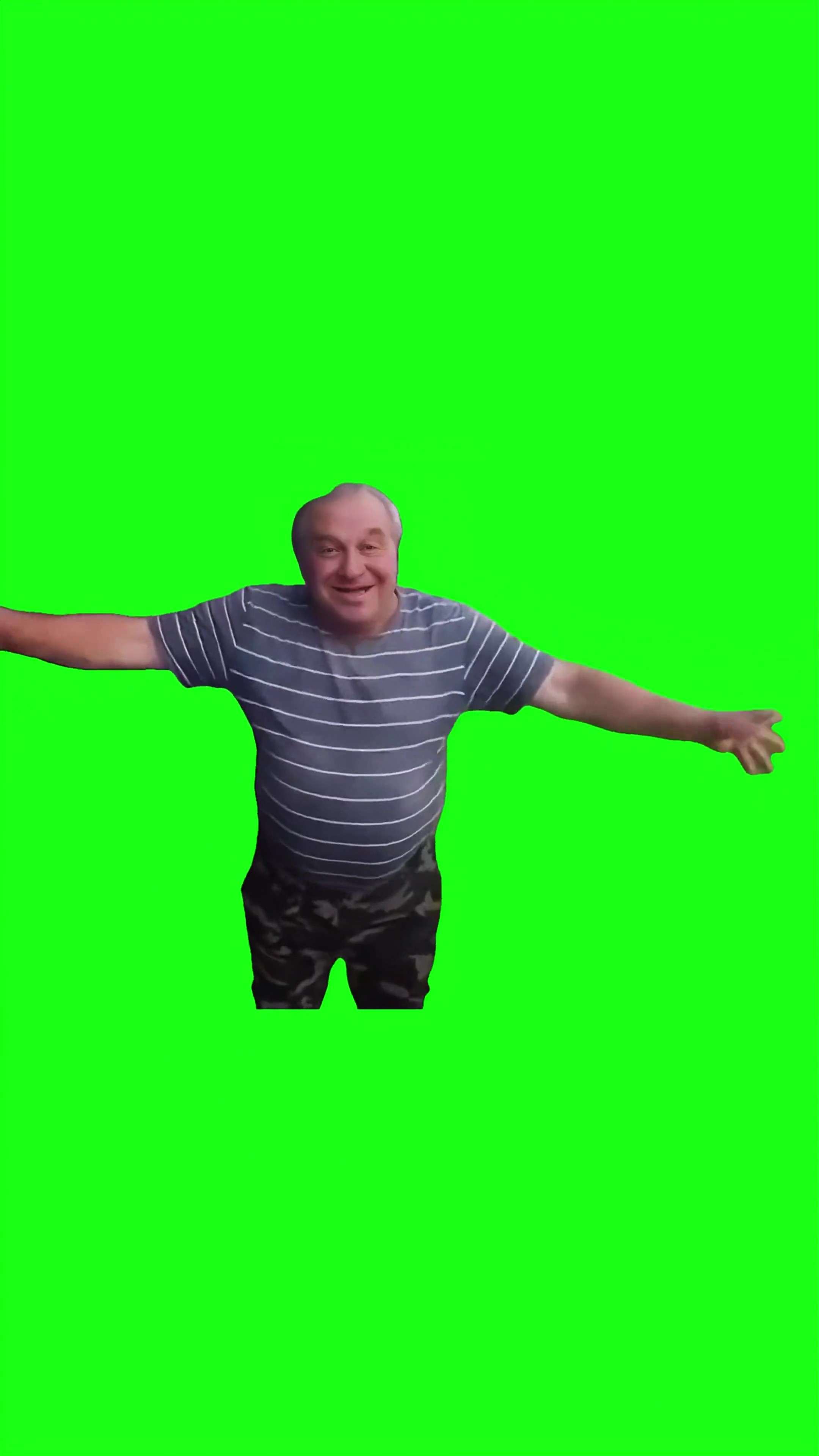 Grandpa shoulder dance green screen