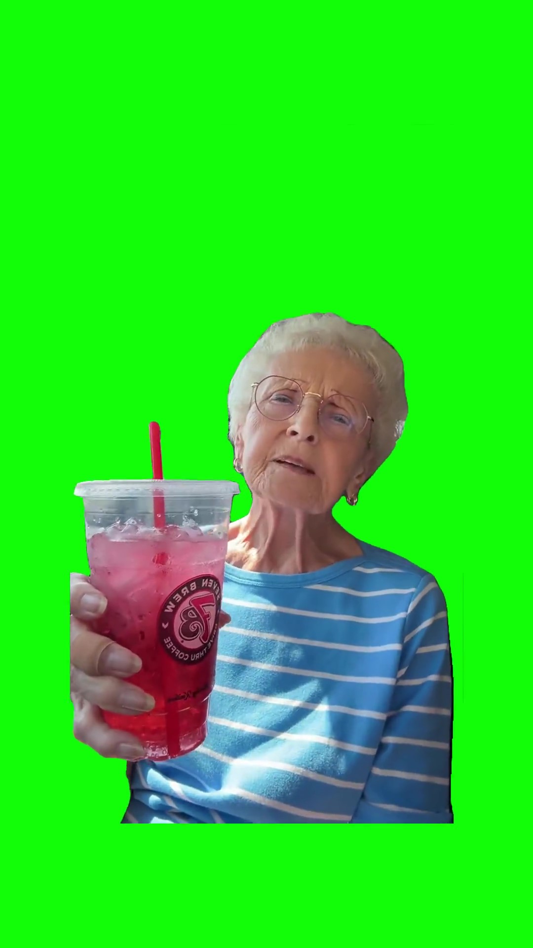 Granny Singing green screen