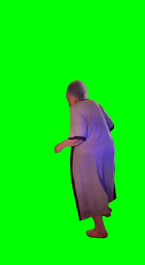 Granny dancing green screen