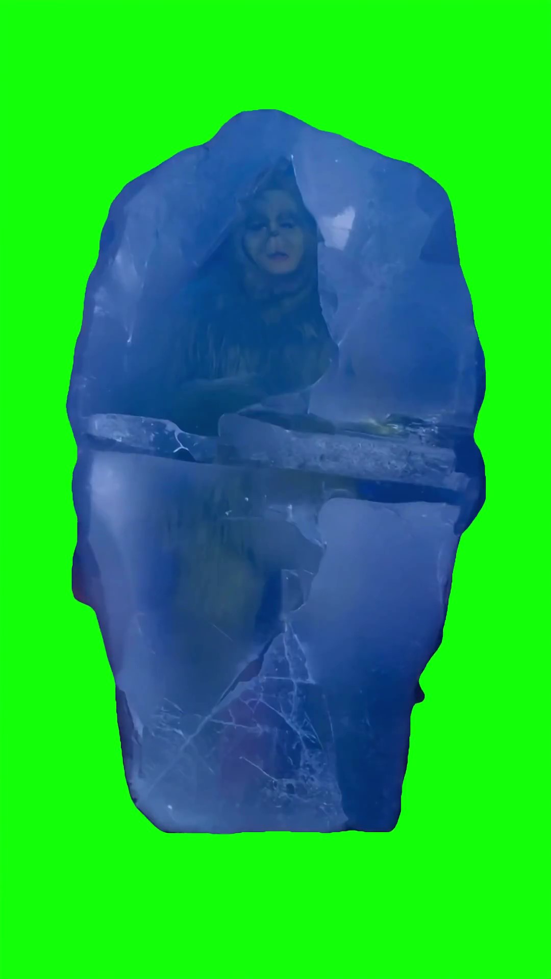 Grinch defrosted green screen