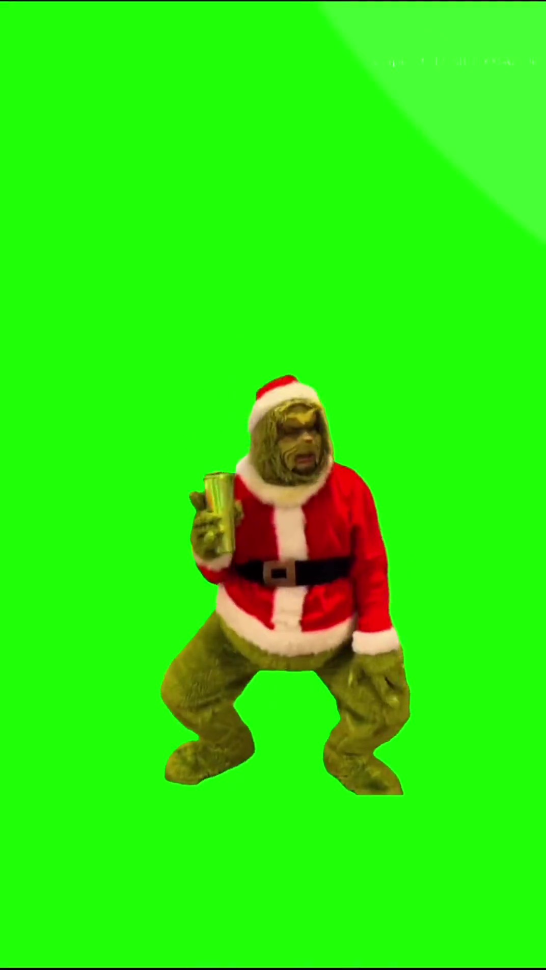 Grinch getting down green screen