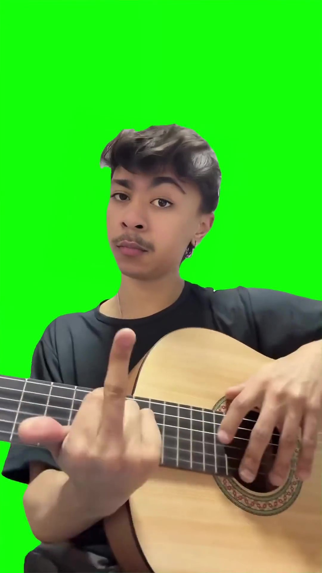 Guitar Finger green screen