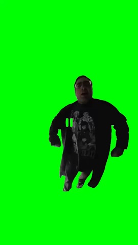 Guy Screaming At Camera green screen