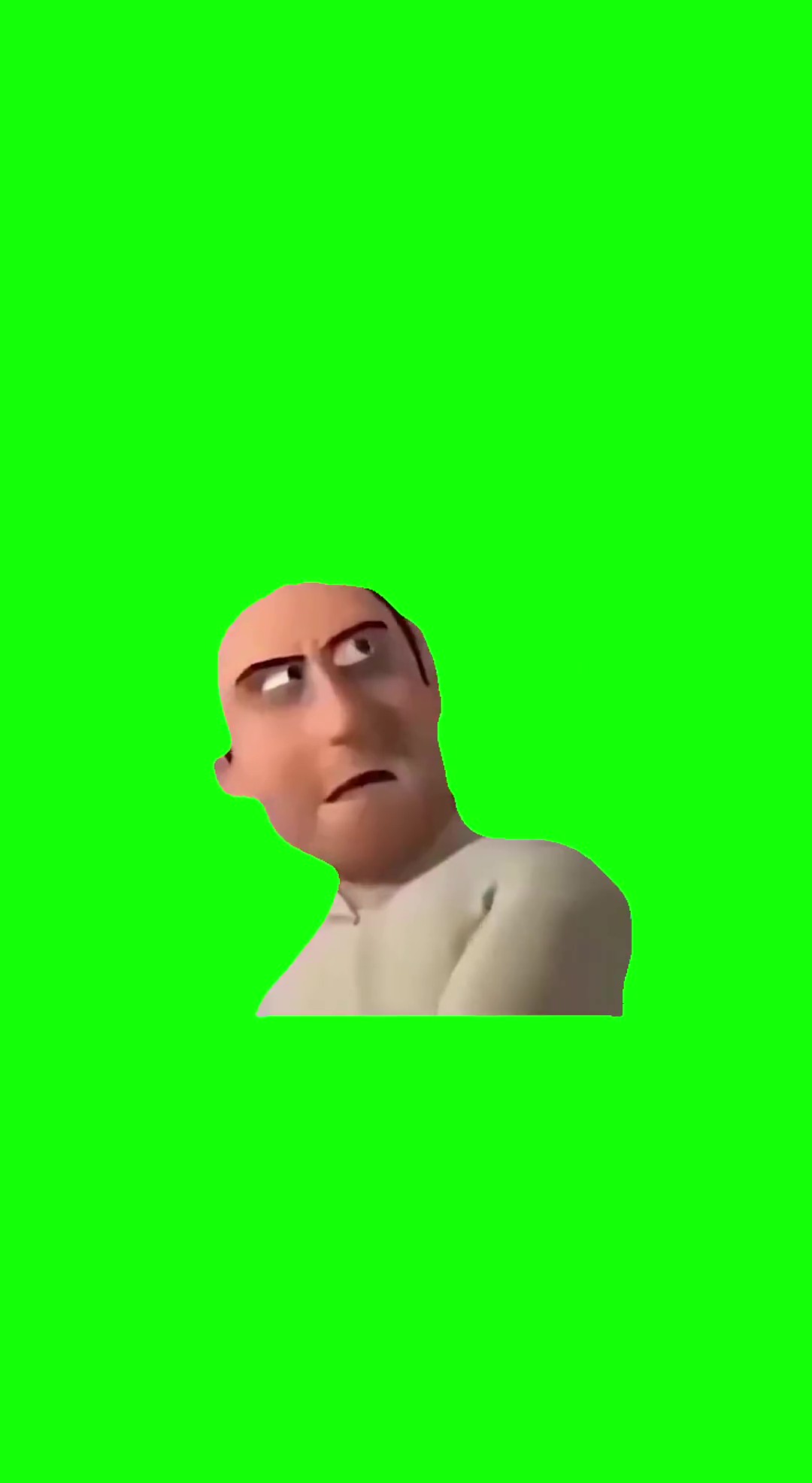 Guy giving a sideeye green screen