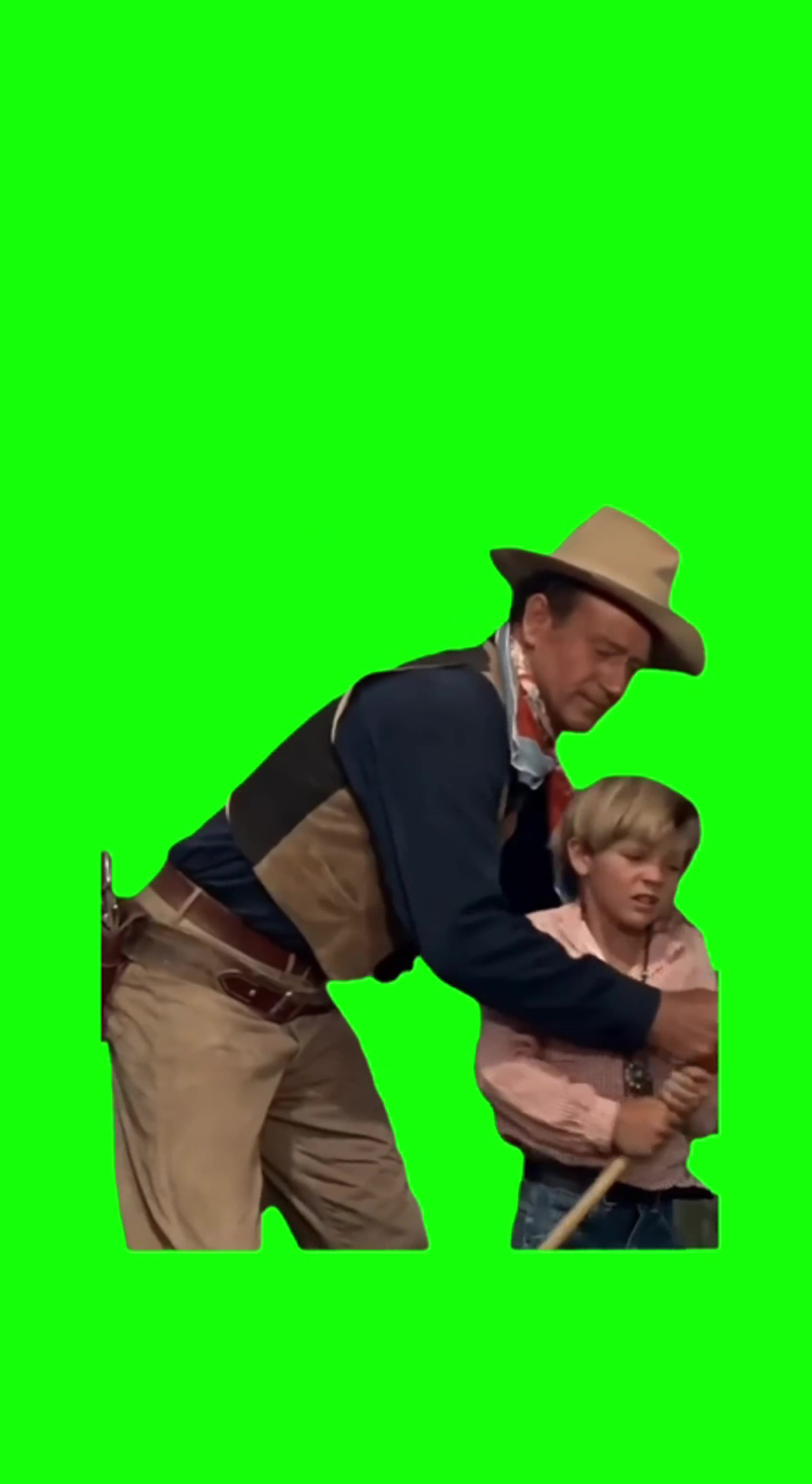 Guy throws a kid in water green screen