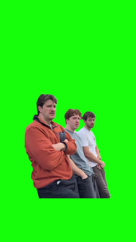Guys Judging green screen