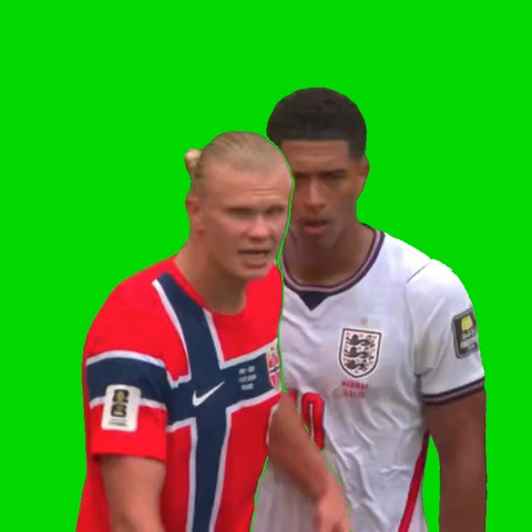 Haaland And Bellingham Bromance green screen
