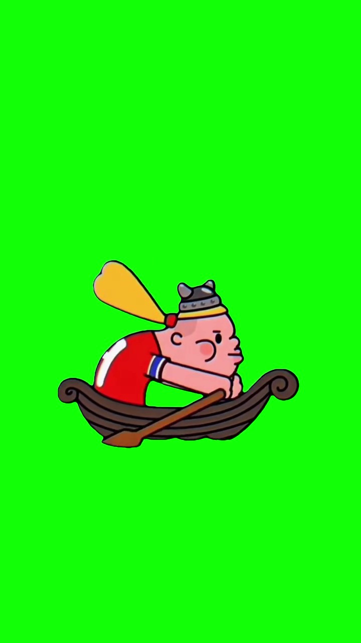 Haaland Rowing green screen