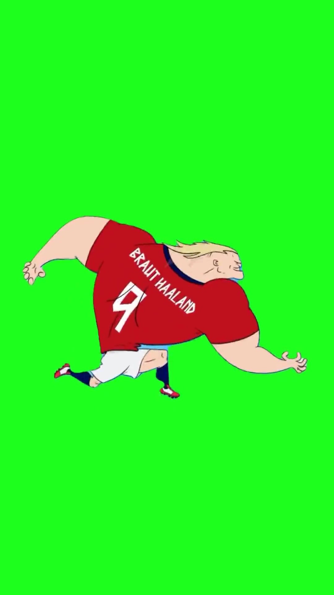 Haaland Running green screen