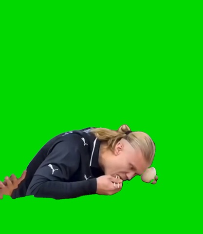 Haaland Scaring Himself green screen