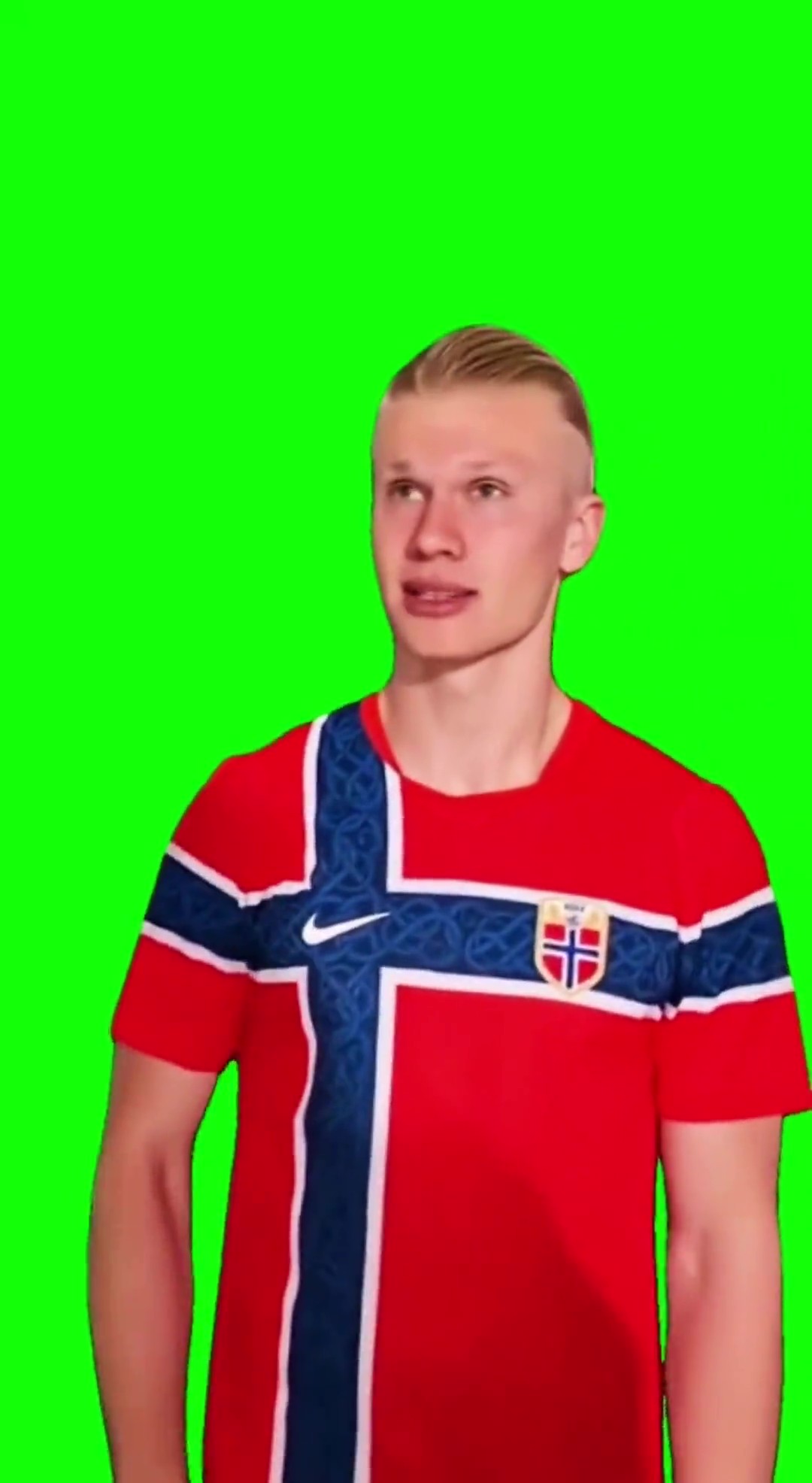 Haaland Swiping Cards  green screen