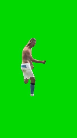Haaland Walking green screen