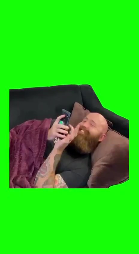 Happy billy on the phone green screen
