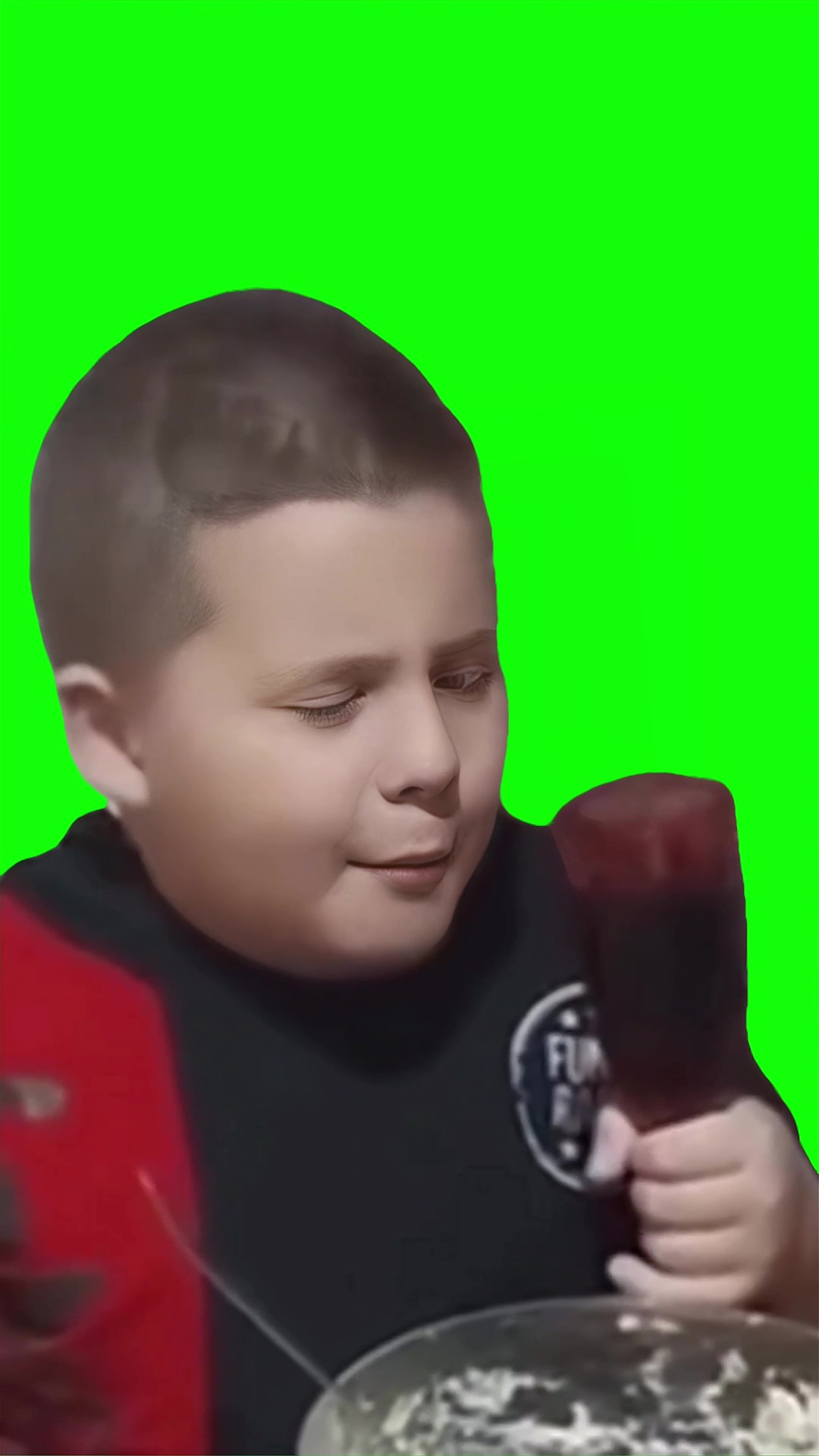 Happy new year kid green screen