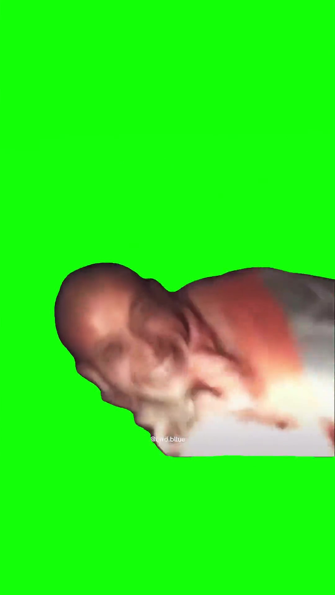 Happy to go sleep green screen