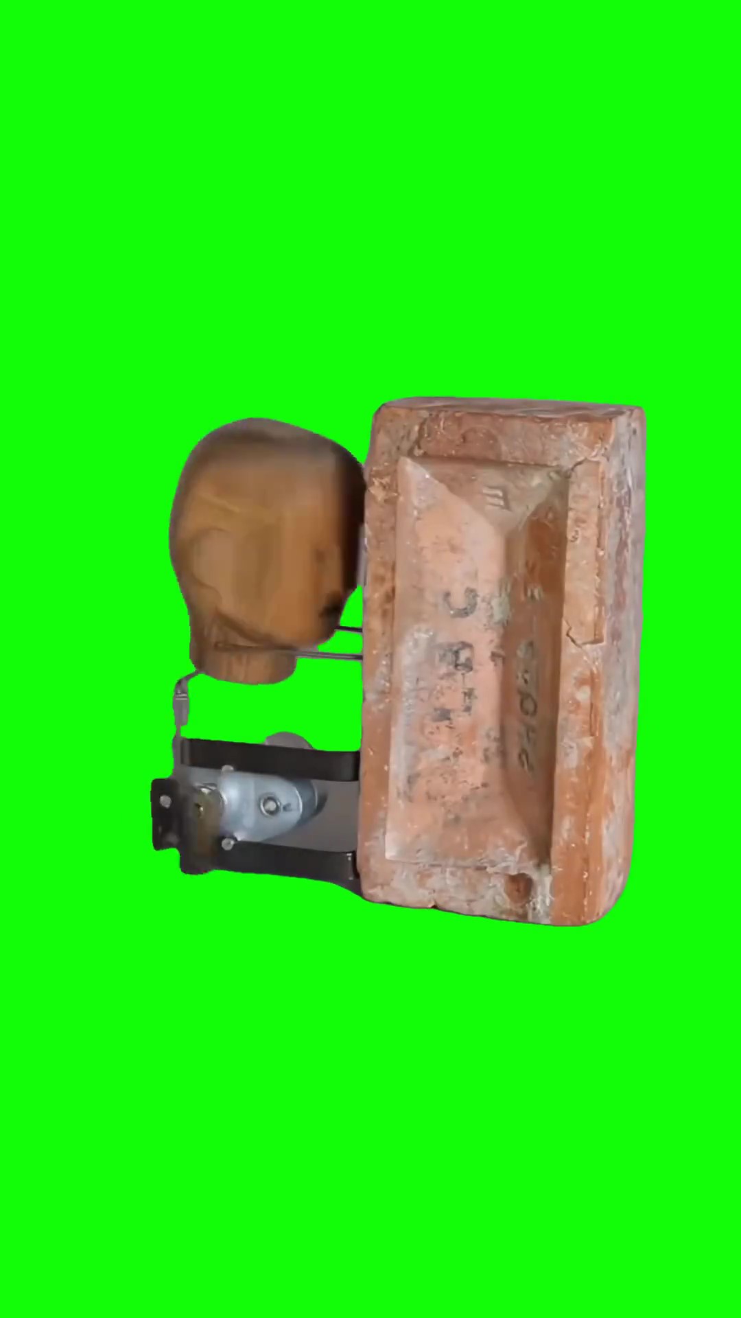 Hitting brick green screen