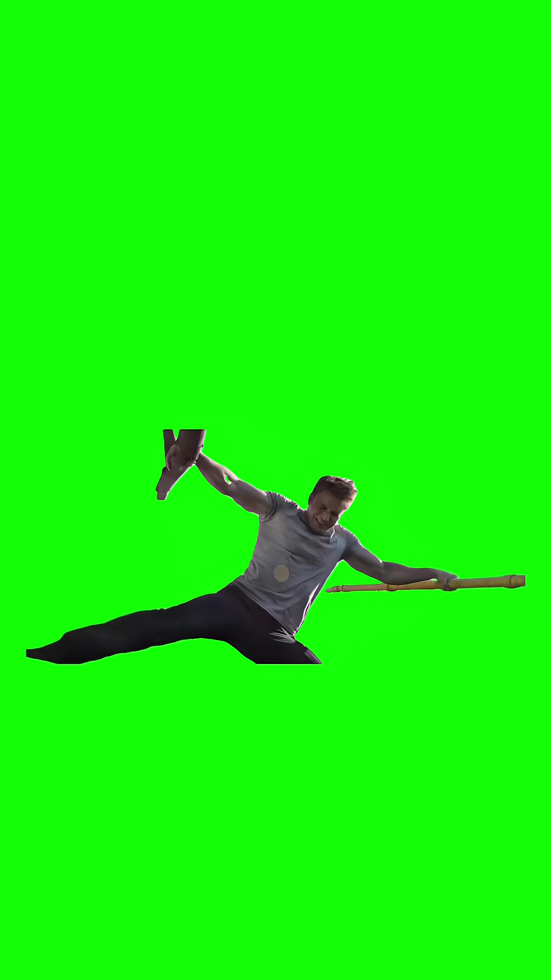 Holding the Helicopter  green screen