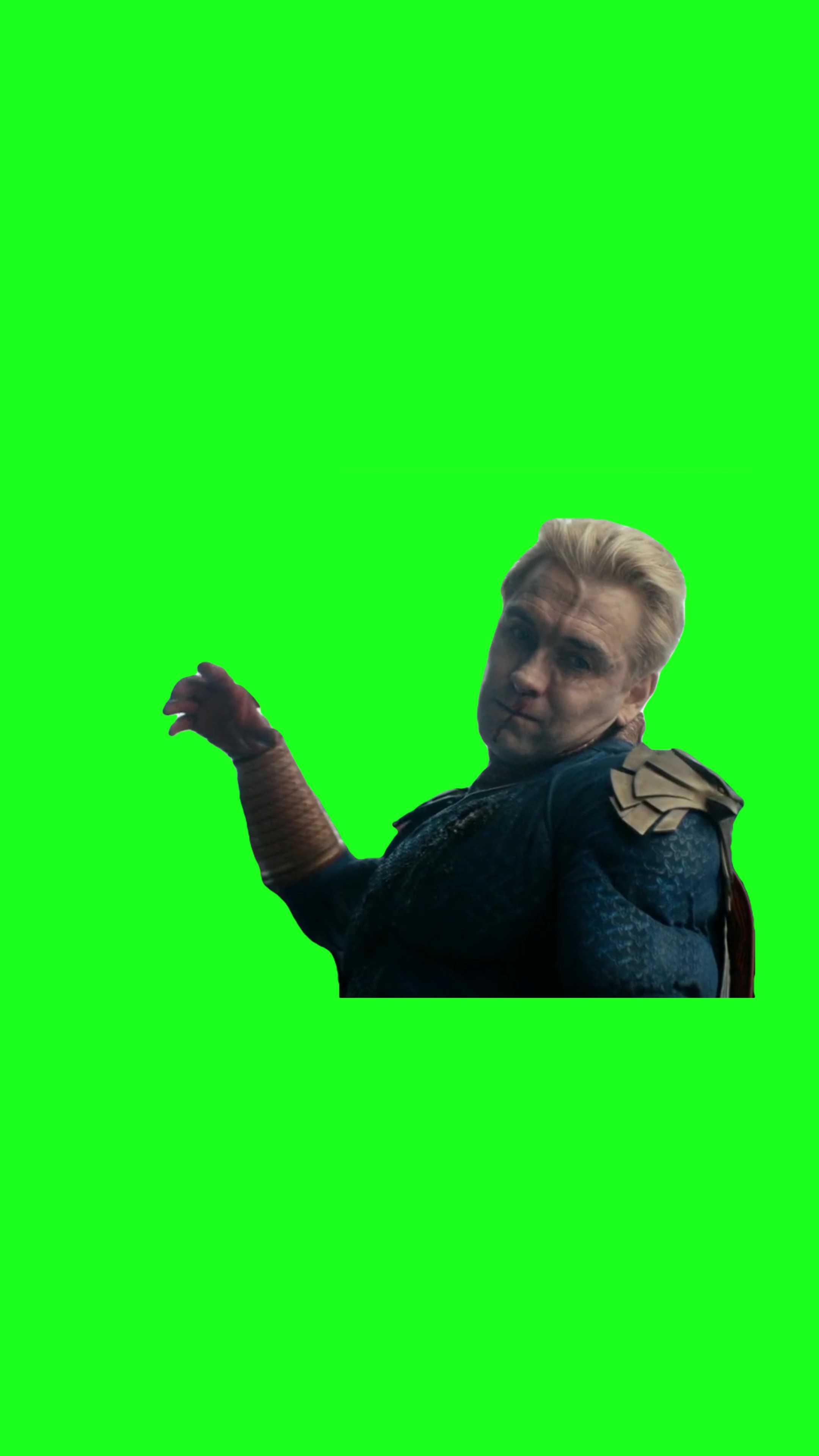 Homelander Punching green screen