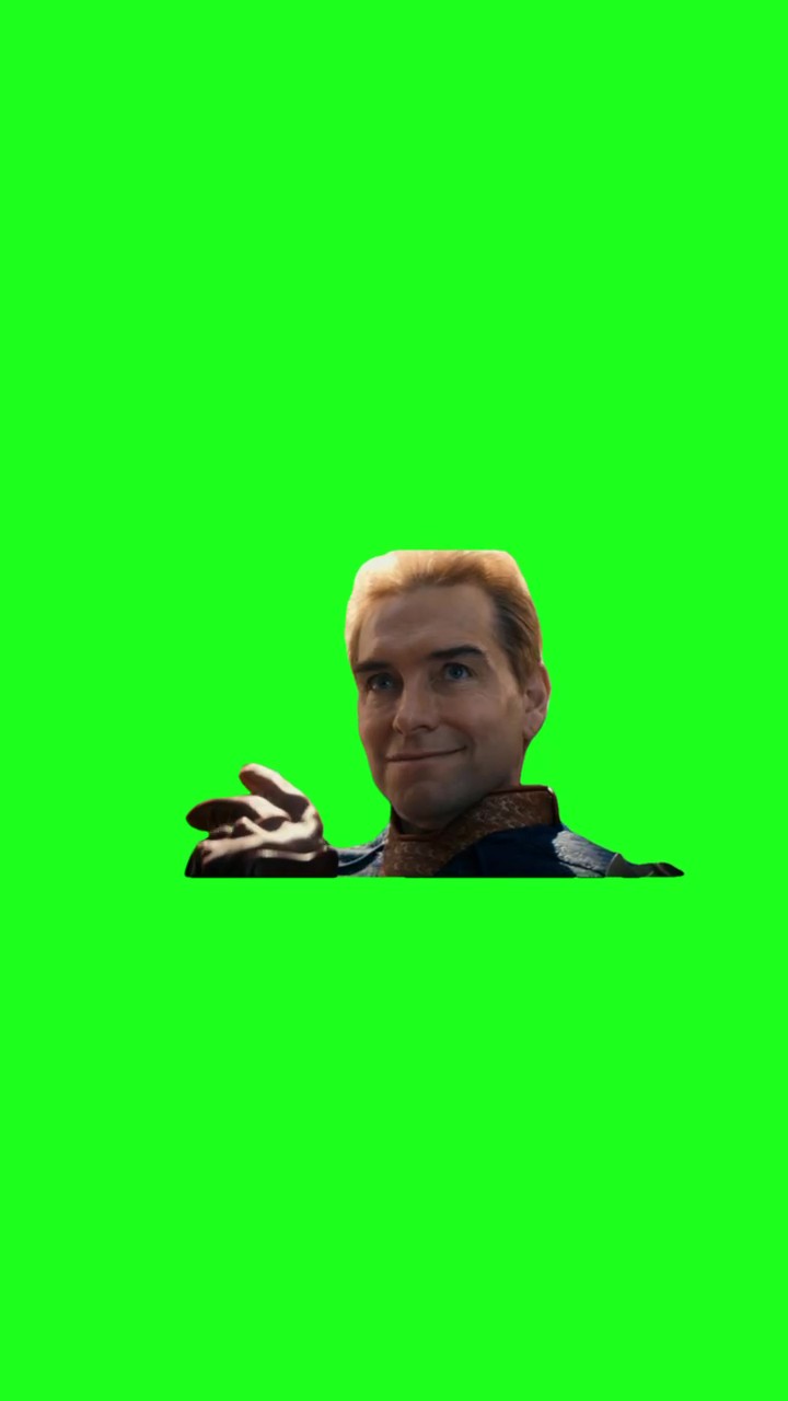 Homelander smirk green screen