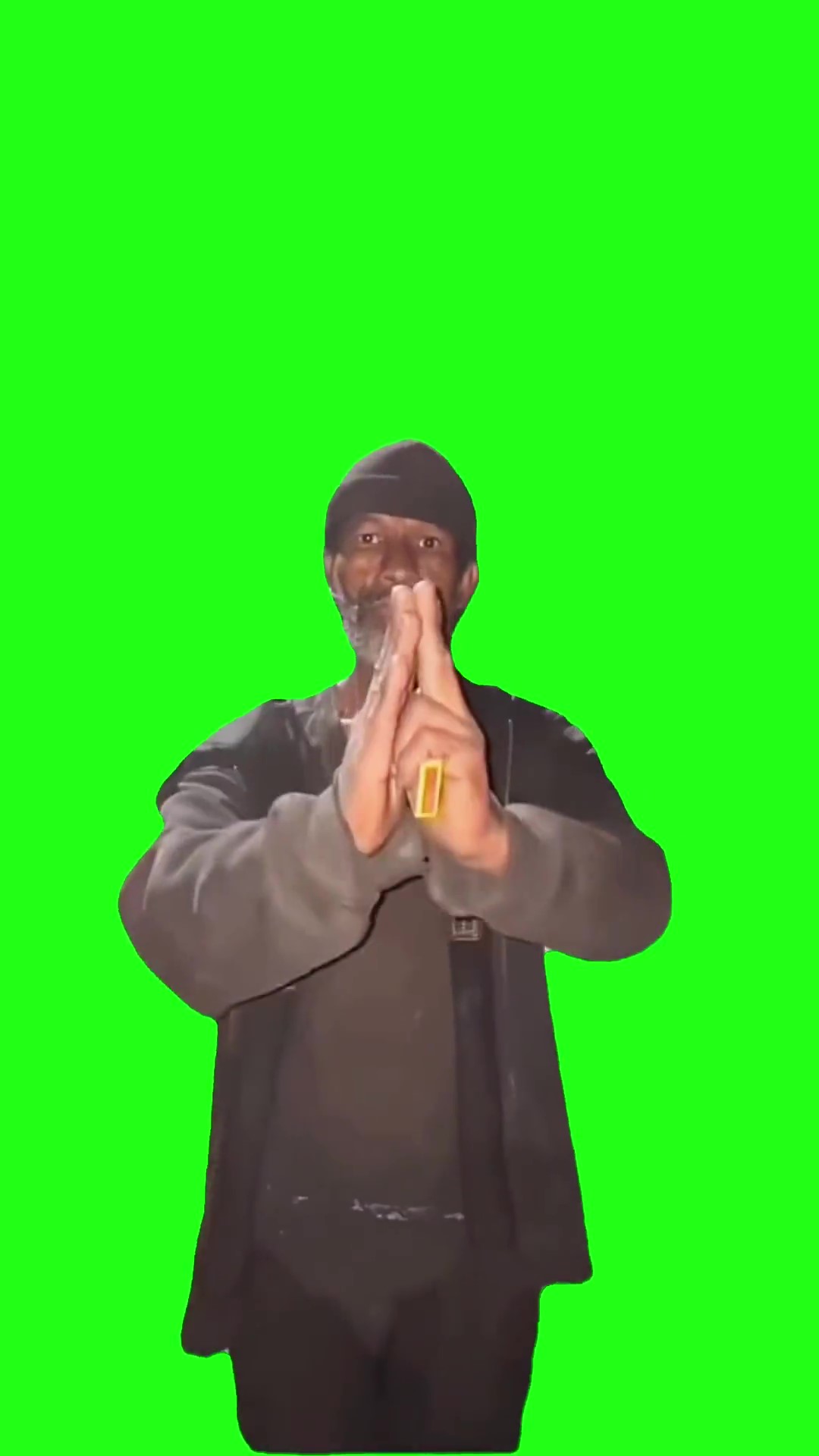 Homeless Man Kung Fu green screen