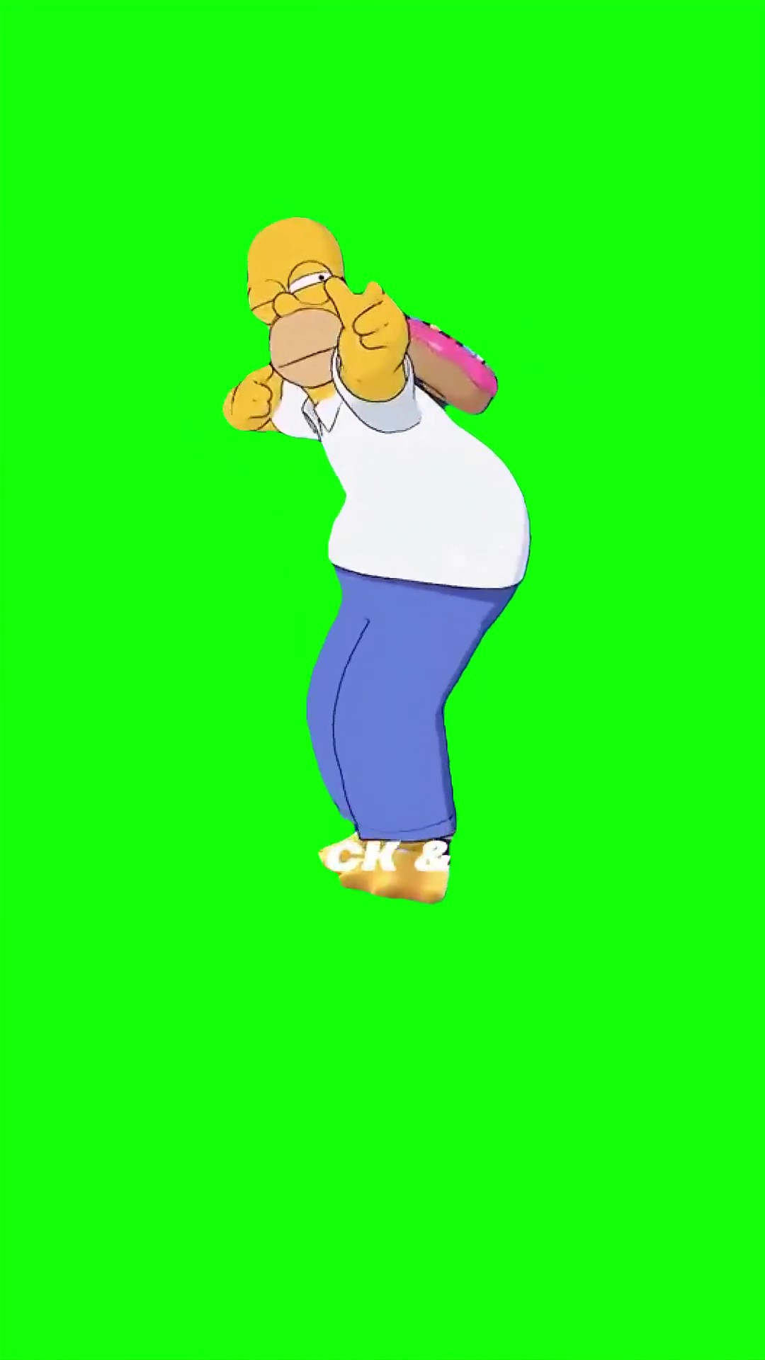 Homer aura farming green screen