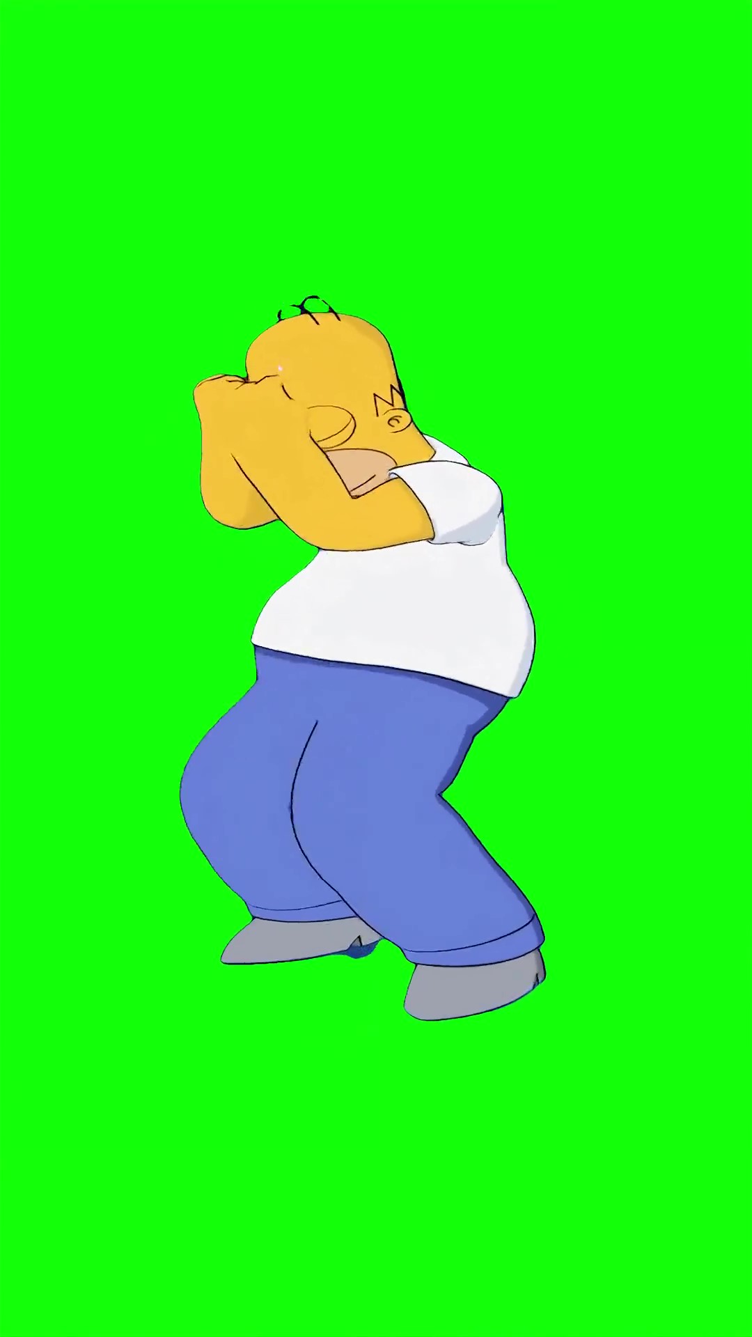 Homer hip emote dance green screen