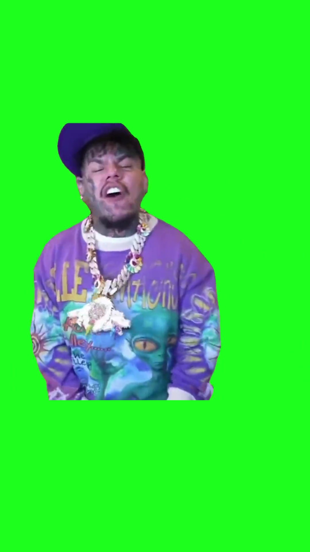 I walk em down 6ix9ine green screen