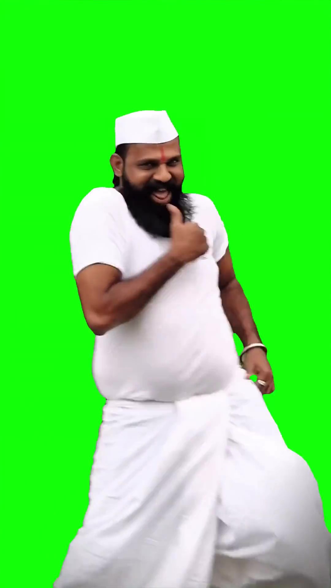 Indian sugar on my tongue green screen