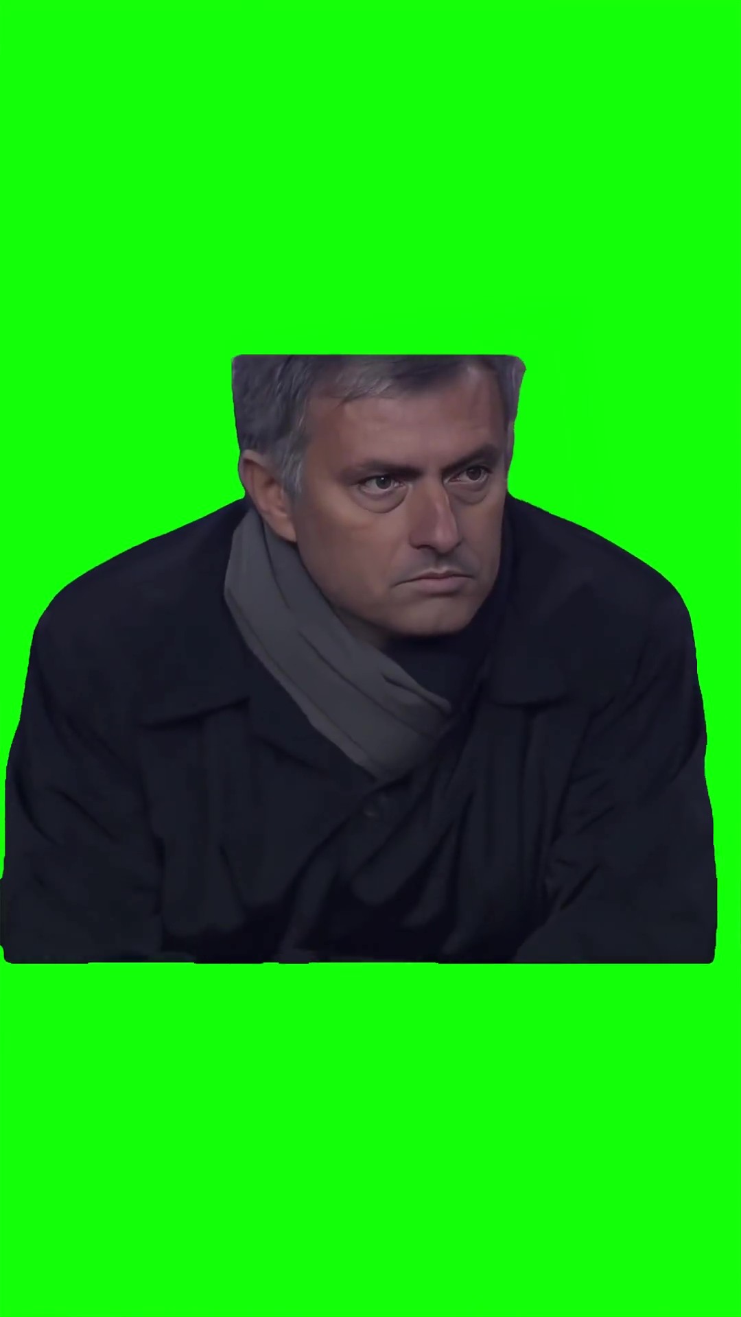 Intense look green screen