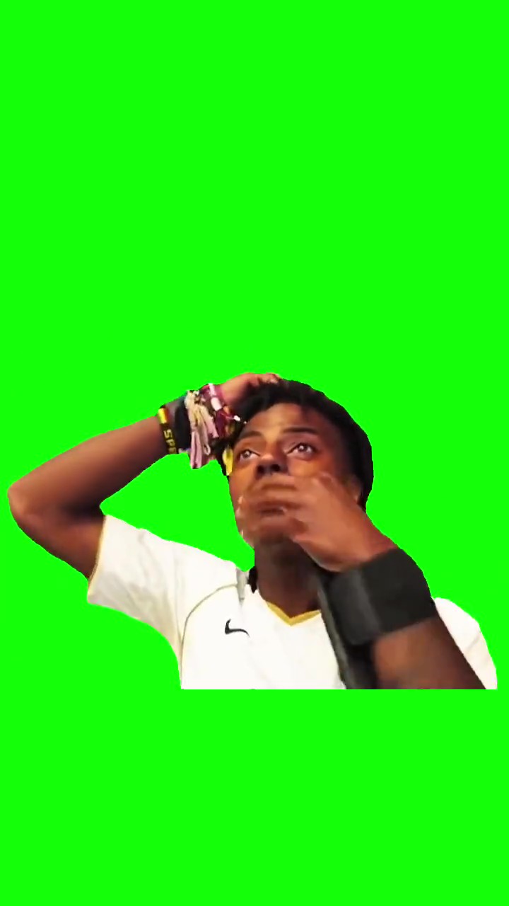 Ishowspeed crying after Portugal was eliminated green screen