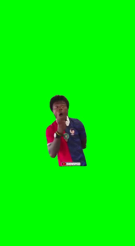 Ishowspeed shocked green screen