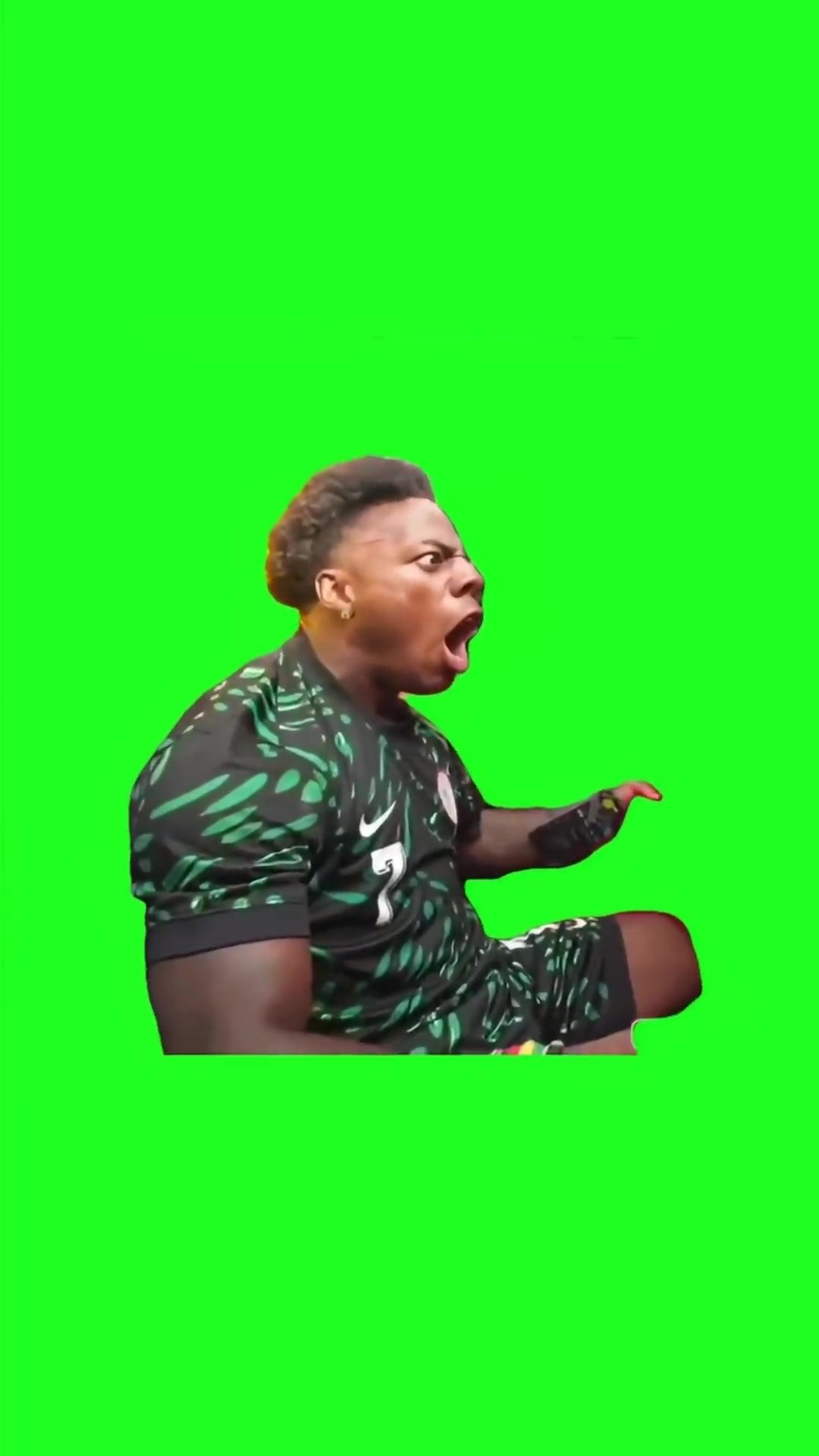Ishowspeed shocked reaction green screen