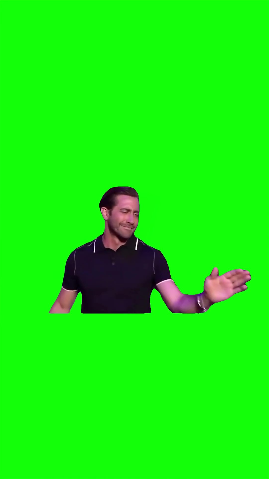 Jake  Gyllenhaal leaving green screen