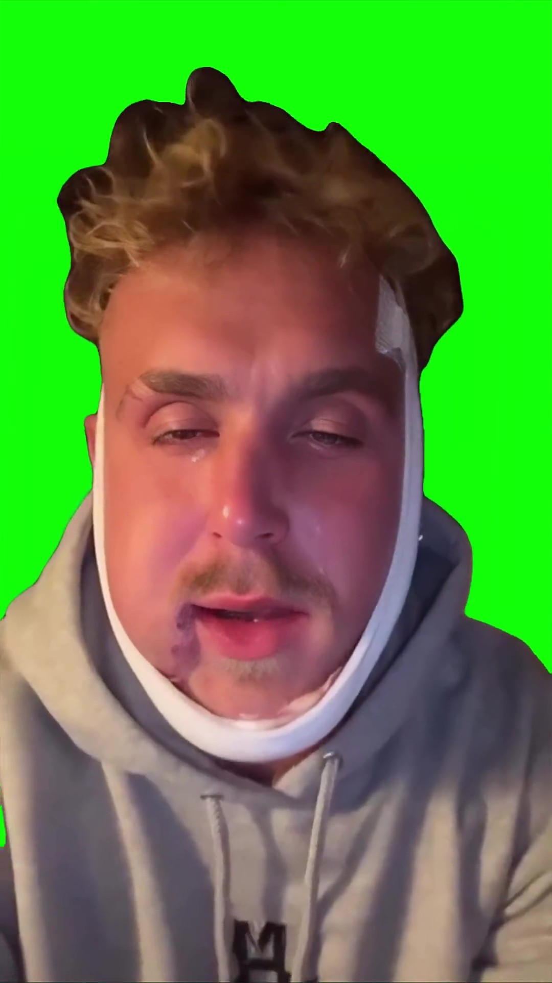 Jake crying green screen