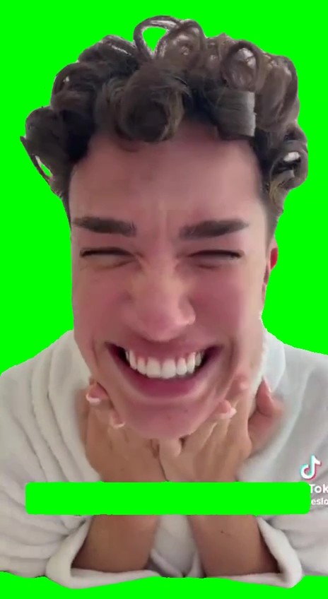James Charles evil laugh green screen