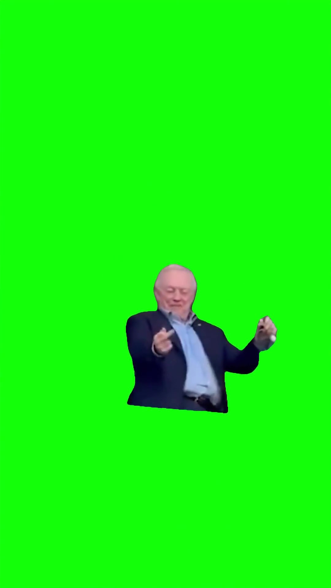 Jerry flips fans green screen