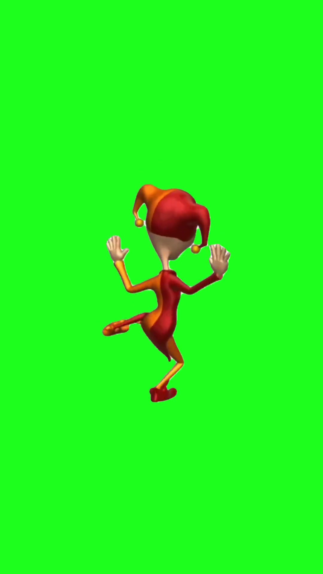 Jester dancing for Queen green screen