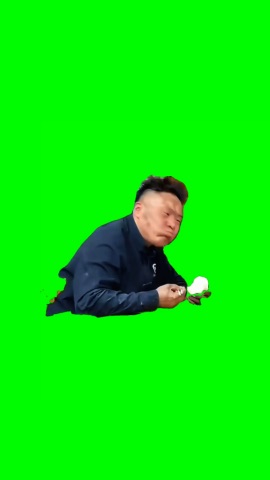 Jin Long Eating And Scaring Himself green screen