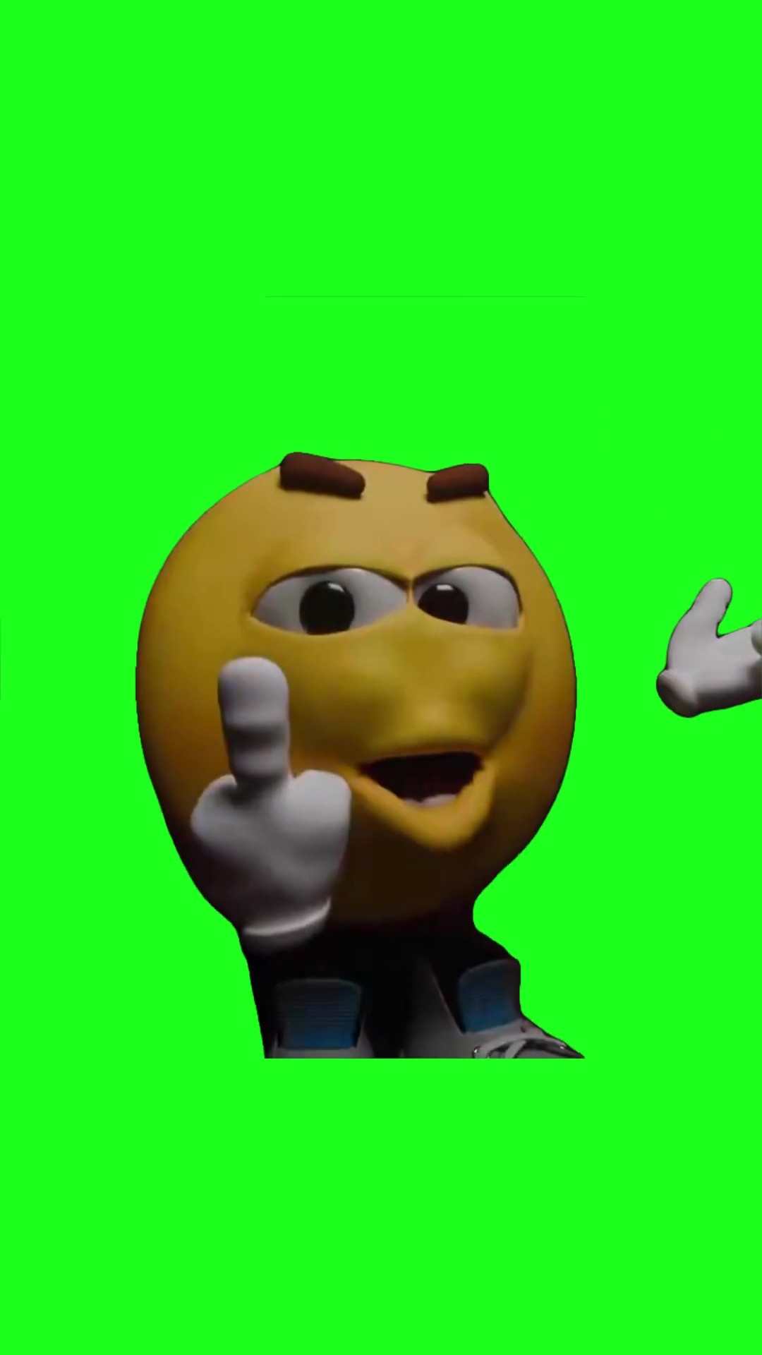 Joe middle finger green screen