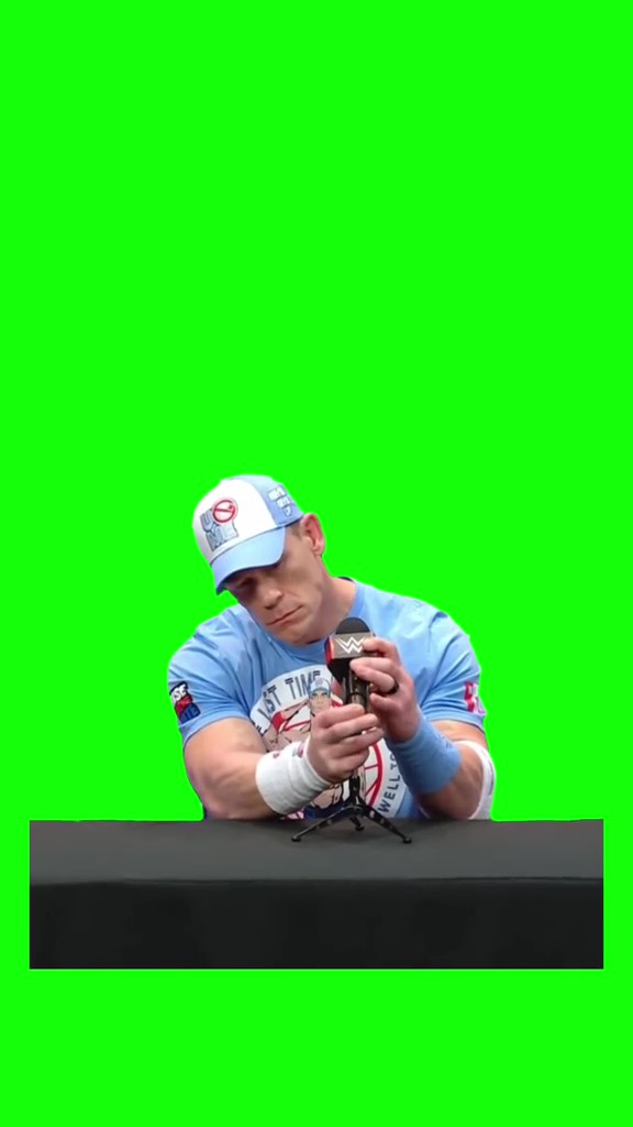 John Cena Mic drop green screen