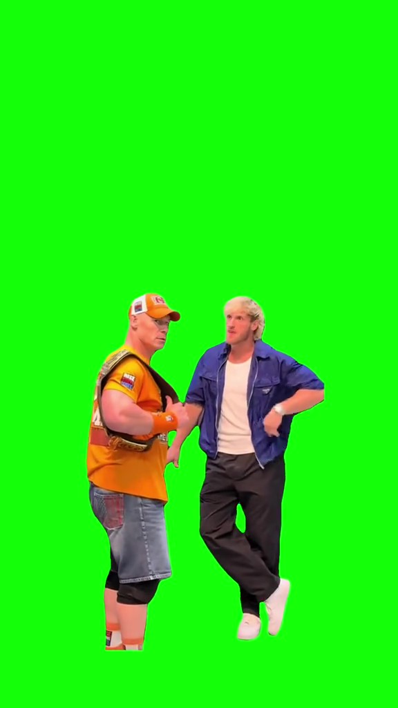 John Cena giving the dirty look green screen