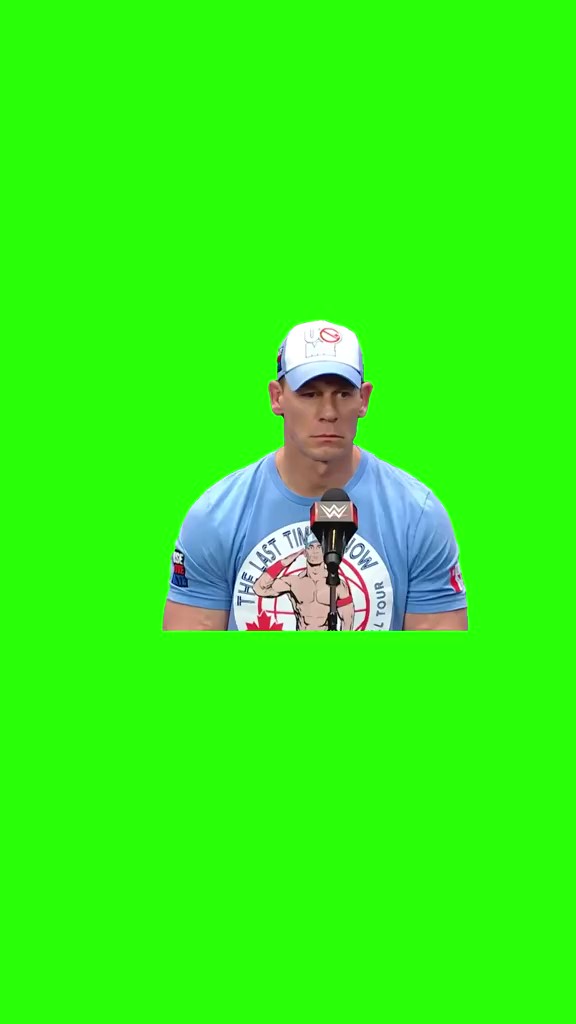 John Cena mic drop green screen