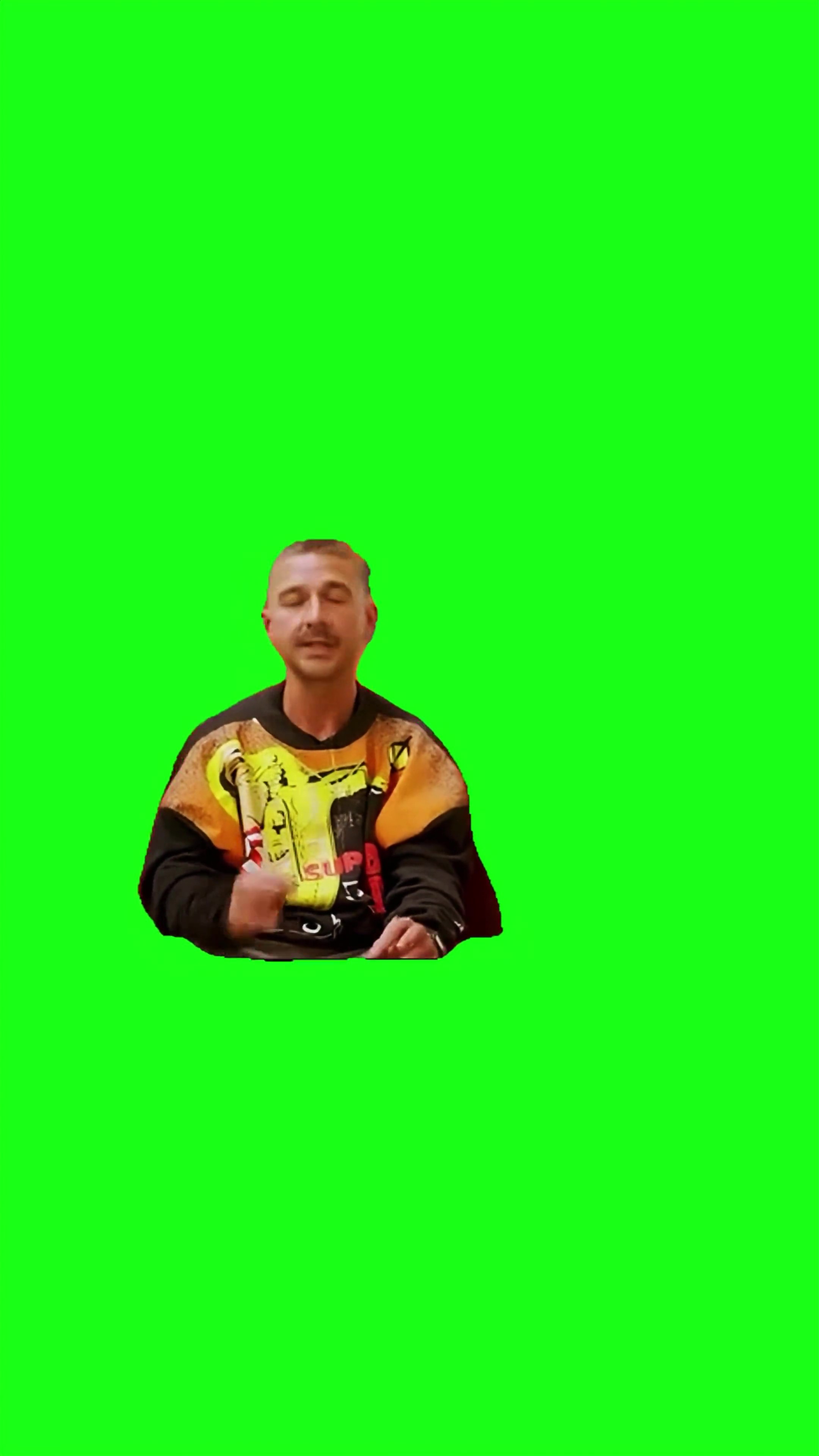 Just not into it green screen
