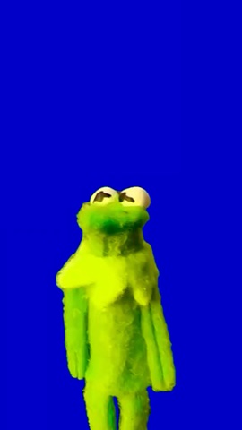 Kermit Singing La La La La green screen