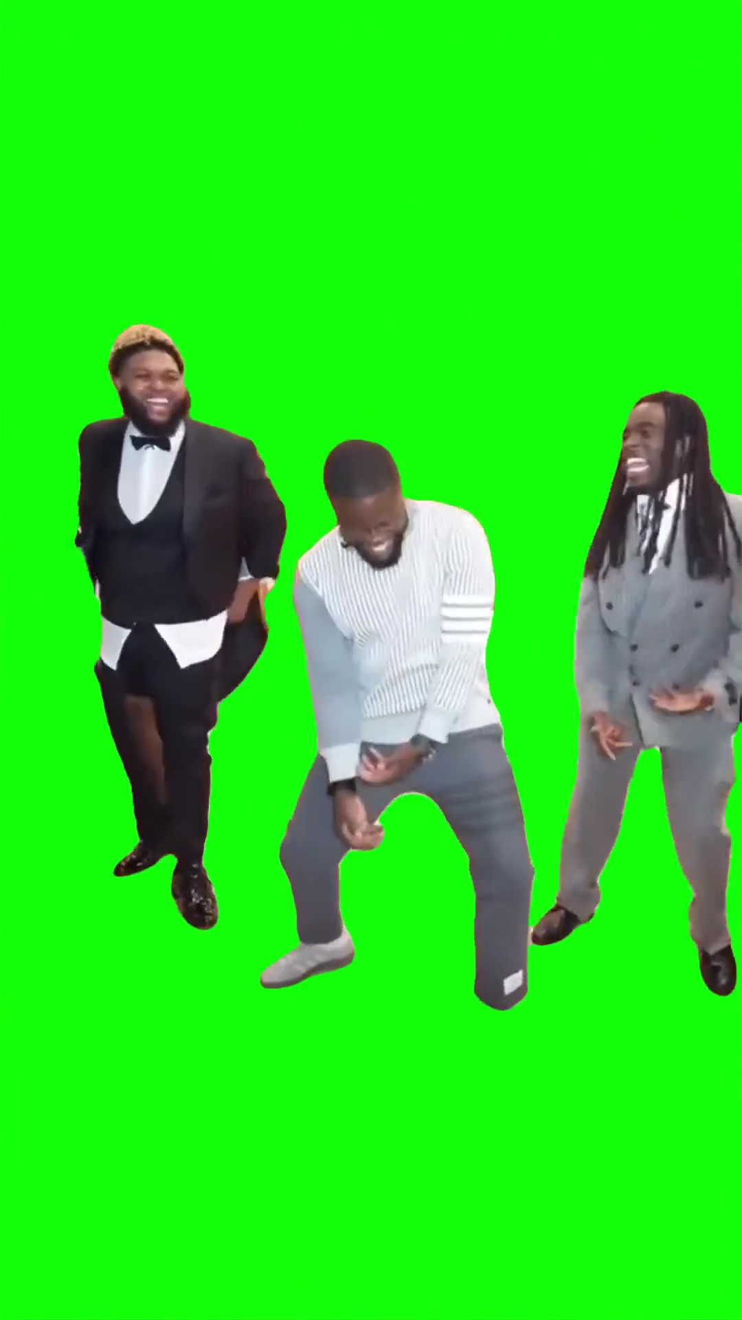 Kevin Druski and Kai dancing green screen