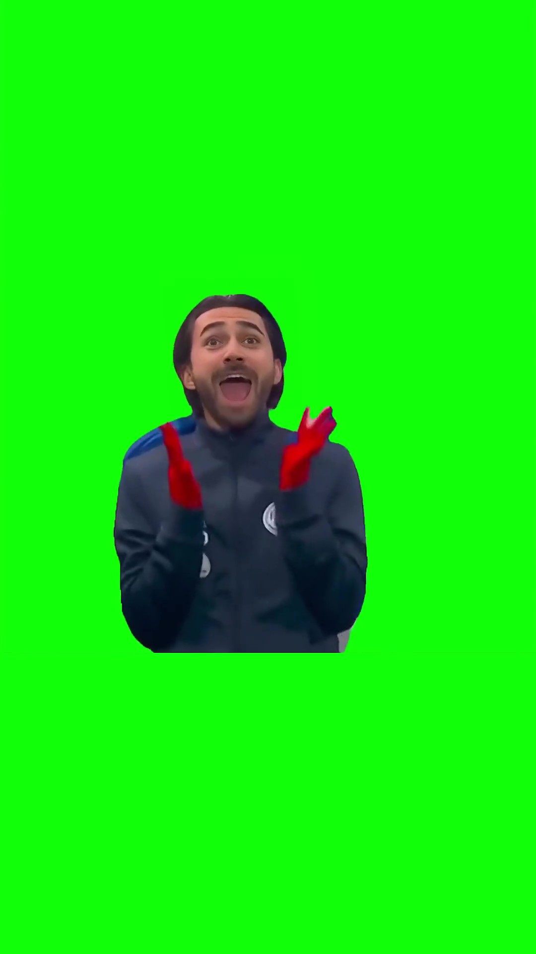 Kevin gets excited green screen