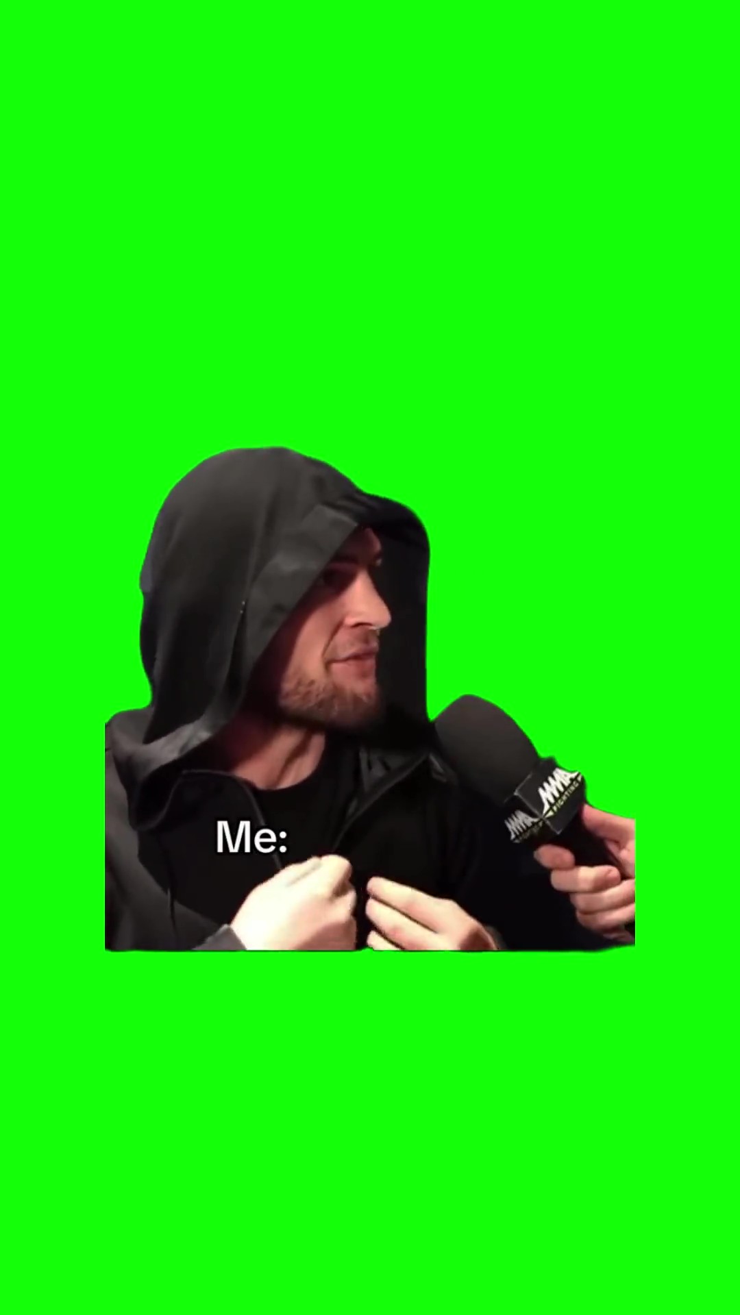 Khabib in loyal guy green screen